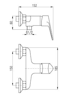 Смеситель для душа Rav Slezak Victoria VI281.5 хром